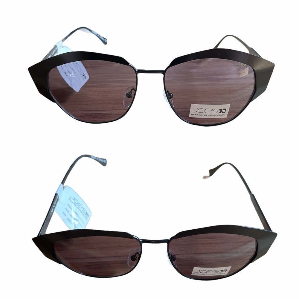 Joe’s Jeans Square Satin Black Sunglasses NWT - Picture 2 of 7